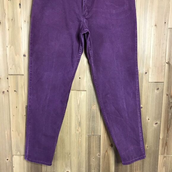 Vintage Wrangler Womens High Waisted Burgundy Plum “Mom” Jeans Size 16 (31/31) - Picture 4 of 16